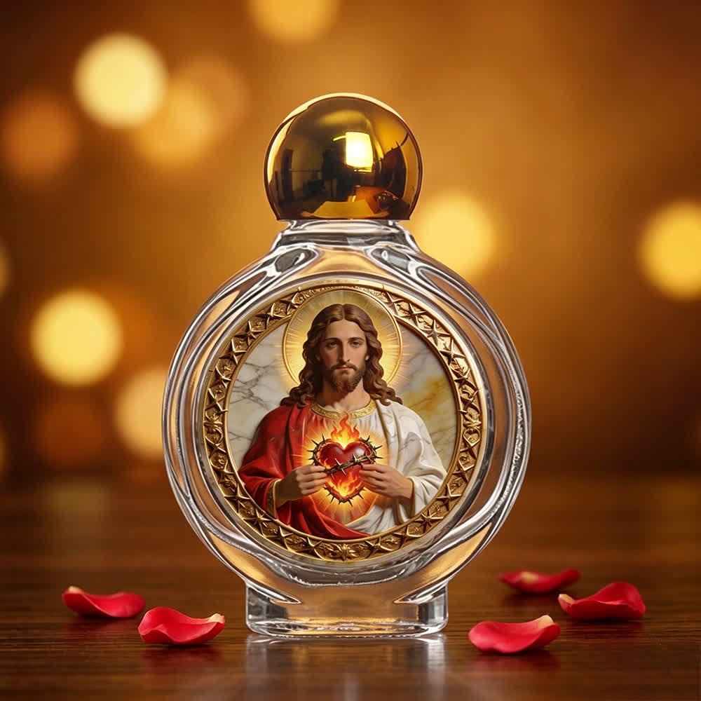 Christianartworkshop Catholic Icon Holy Water Bottle: Religious Art for Home & Church - Sacred Heart of Jesus - image 12