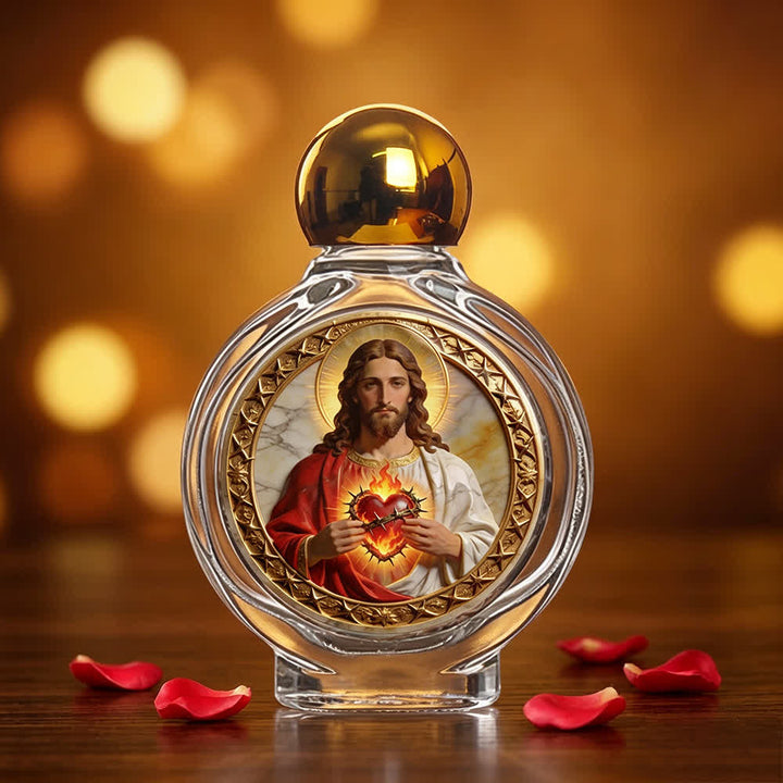 Christianartworkshop Catholic Icon Holy Water Bottle: Religious Art for Home & Church - Sacred Heart of Jesus - image 12