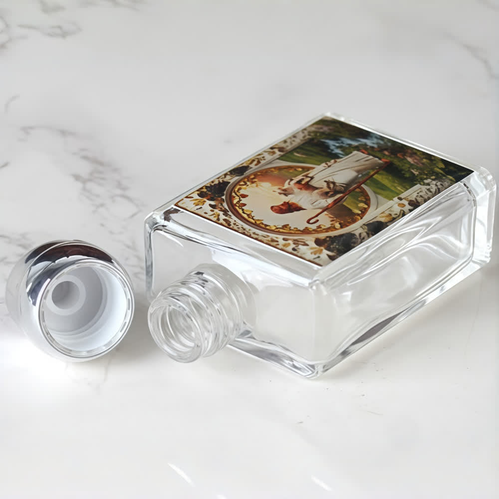 Christianartworkshop Catholic Icon Square Holy Water Bottle: Fragrance Bottle with Sacred Images - image 5