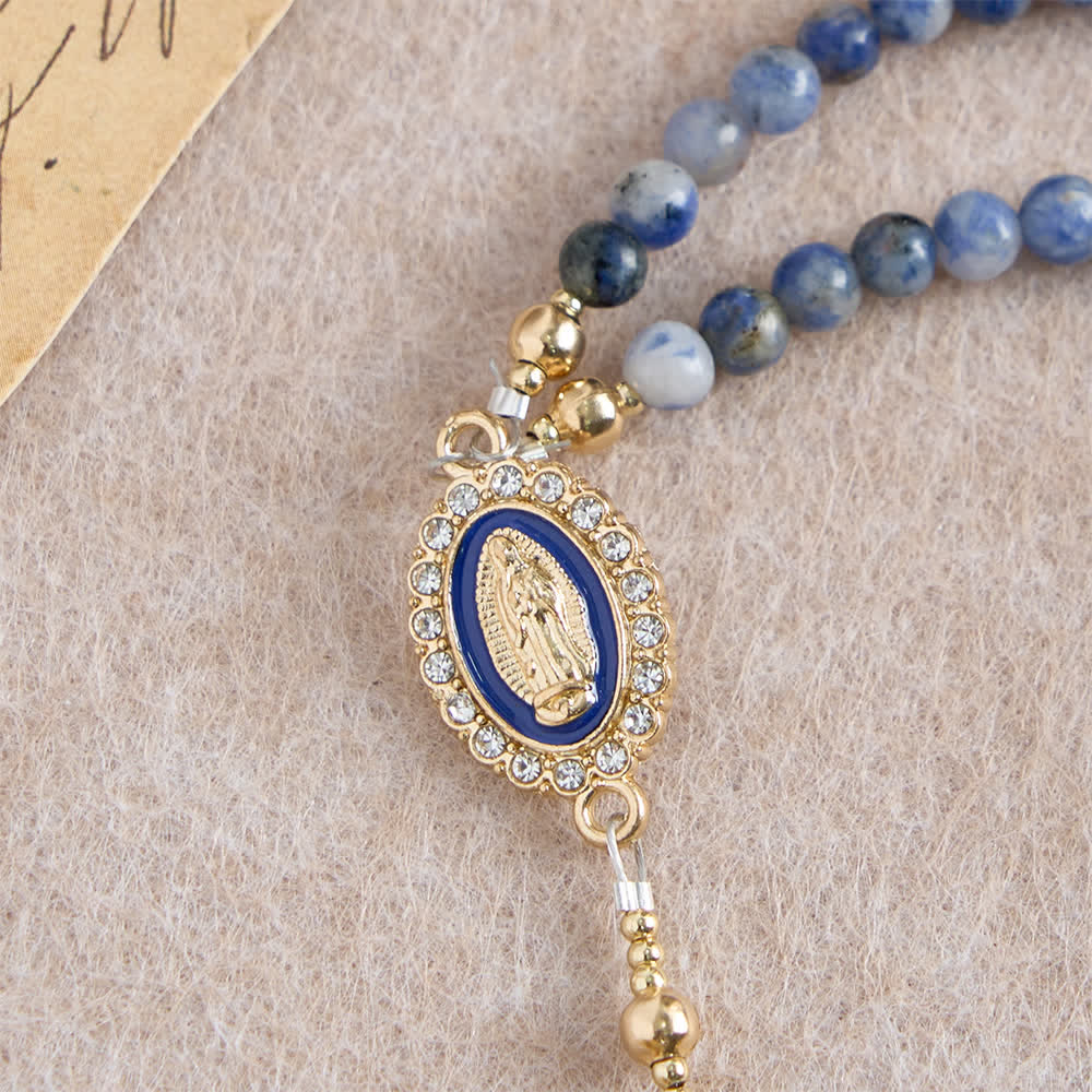 Christianartworkshop Magnetic Strawberry Agate Rosary Bracelet: Emblem of Divine Grace & Purity - image 14