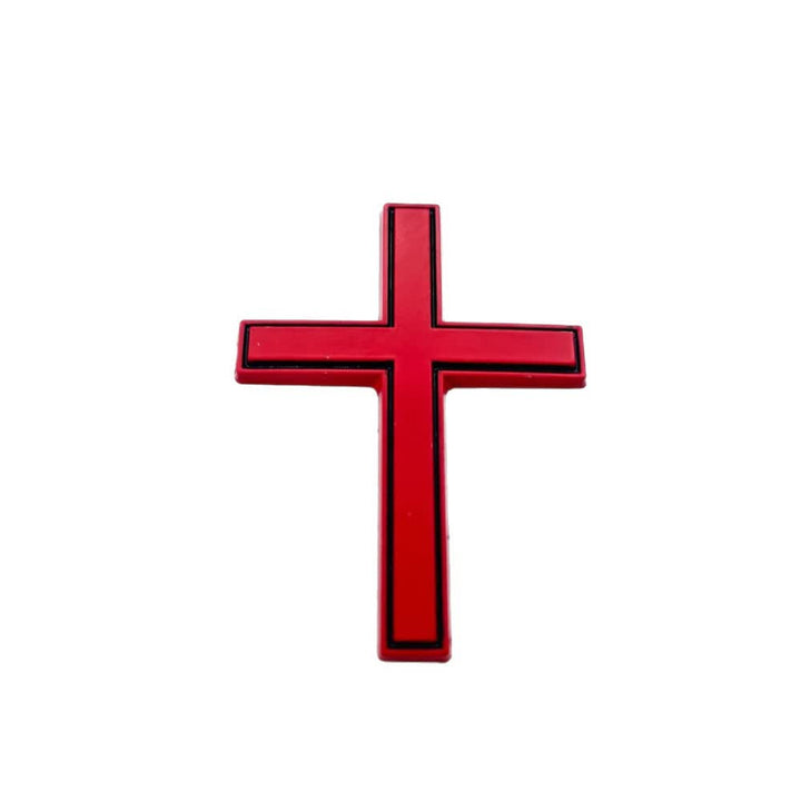 FREE Today: Durable Metal Cross Car Decal: Remind of His Quiet Guidance on the Road - Red Black (Set of 4) - image 23