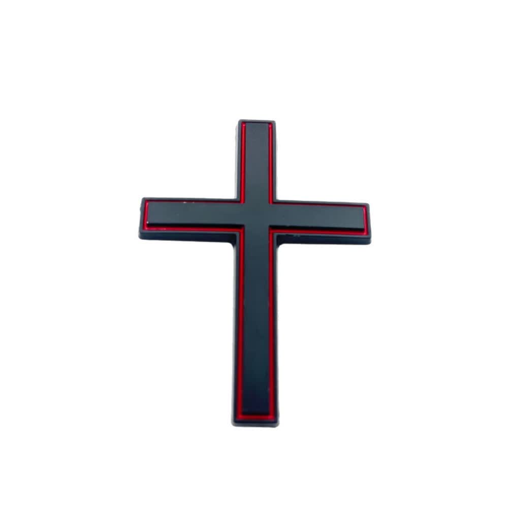 FREE Today: Durable Metal Cross Car Decal: Remind of His Quiet Guidance on the Road - Black Red (Set of 4) - image 24
