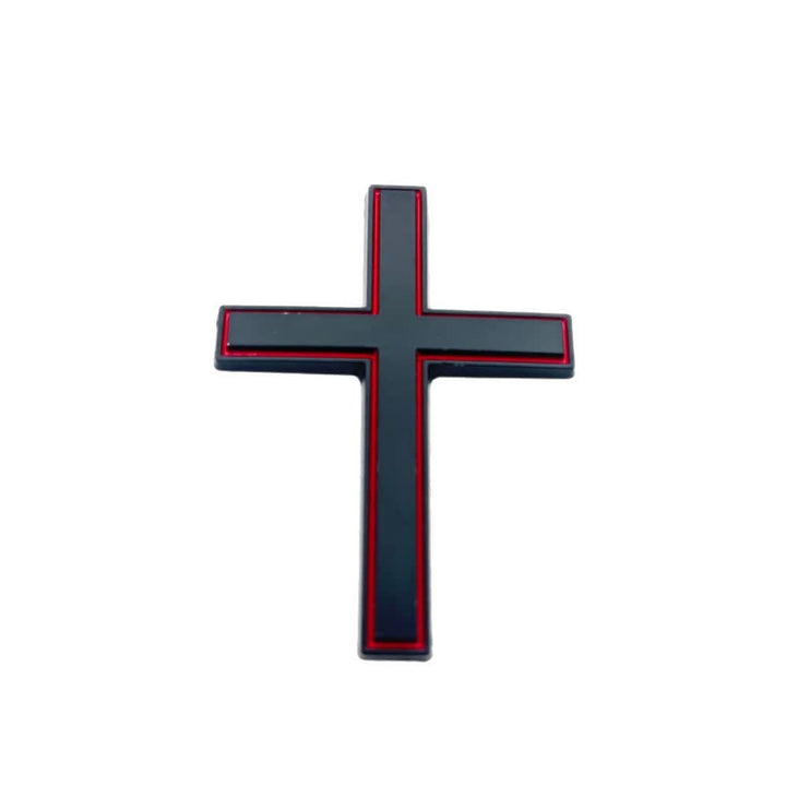 Christianartworkshop Durable Metal Cross Car Decal: Remind of His Quiet Guidance on the Road - Black Red (Set of 4) - image 24