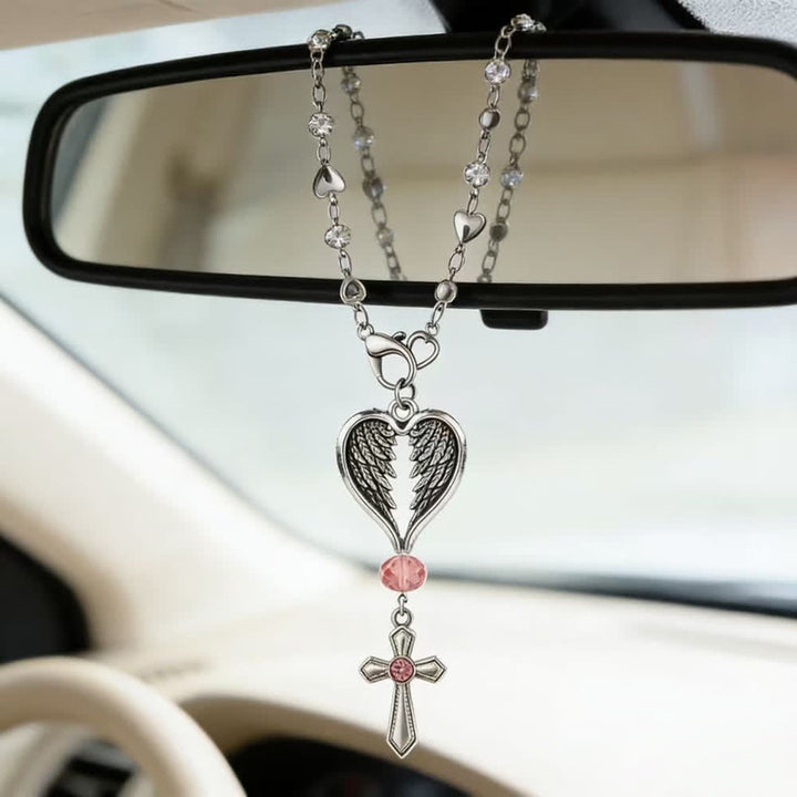 FREE Today: Guardian Angel-Wing Heart Keychain for Car: Quiet Reminder of Tender Protection - image 1