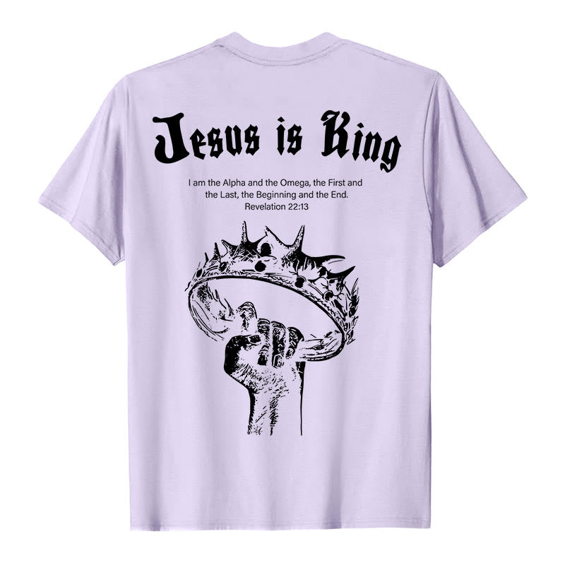 Christianartworkshop Jesus is King T-shirt - Purple - 2XL - image 5