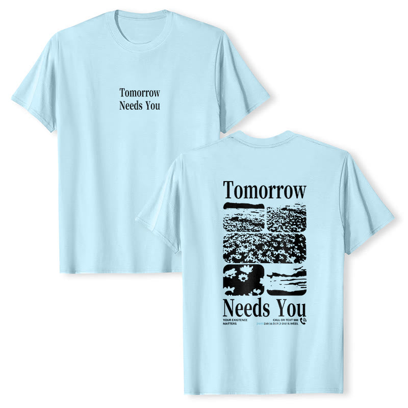 Christianartworkshop Tomorrow Needs You T-Shirt - Blue - 2XL - image 0