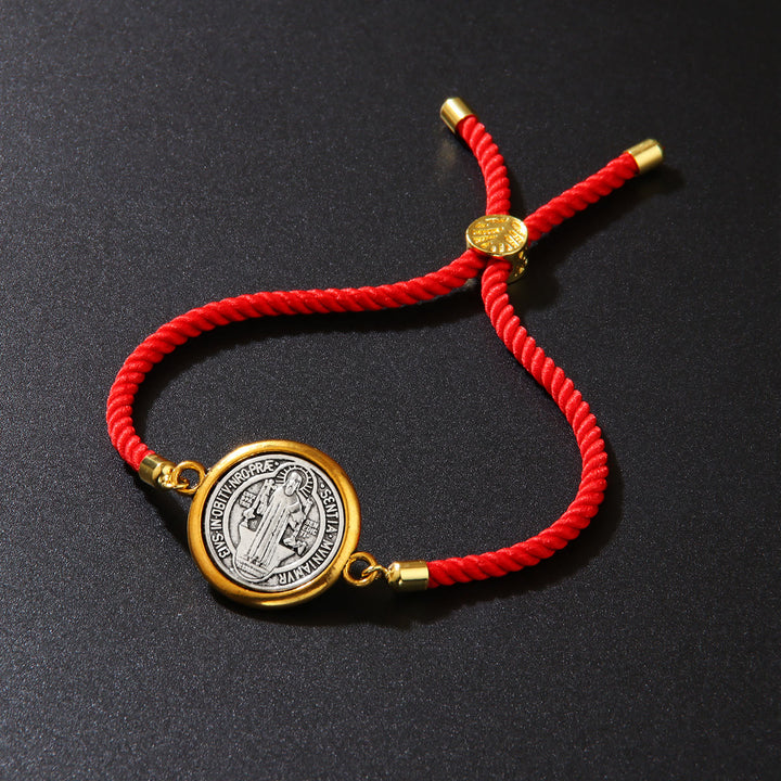 Christianartworkshop St. Benedict Medal Braided Cord Bracelet in Assorted Colors: A Symbol of Divine Protection - image 10