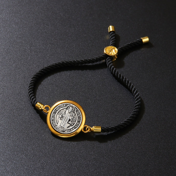 Christianartworkshop St. Benedict Medal Braided Cord Bracelet in Assorted Colors: A Symbol of Divine Protection - image 14