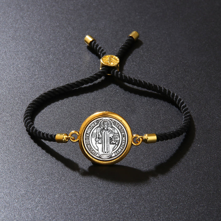 Christianartworkshop St. Benedict Medal Braided Cord Bracelet in Assorted Colors: A Symbol of Divine Protection - image 15
