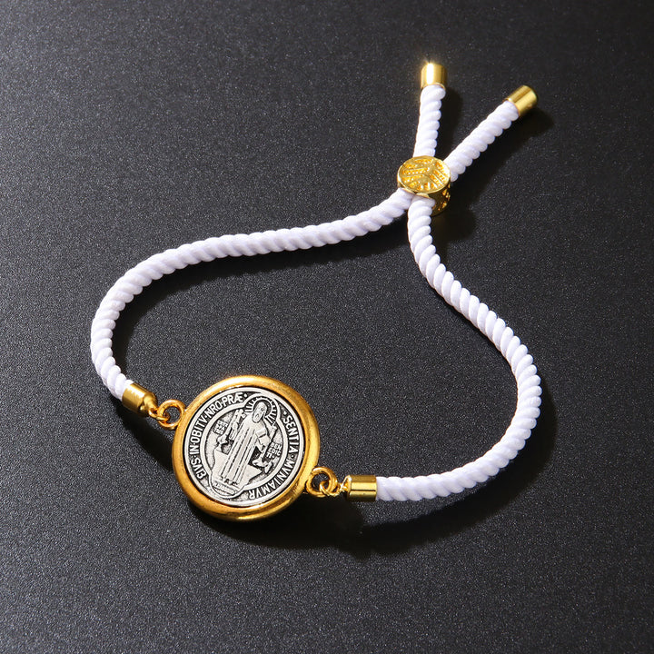 Christianartworkshop St. Benedict Medal Braided Cord Bracelet in Assorted Colors: A Symbol of Divine Protection - image 16