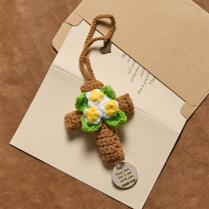 FREE Today: Crocheted Cross Car Charm with Inspirational Bible Verse Discs: A Reminder of Divine Grace - image 7