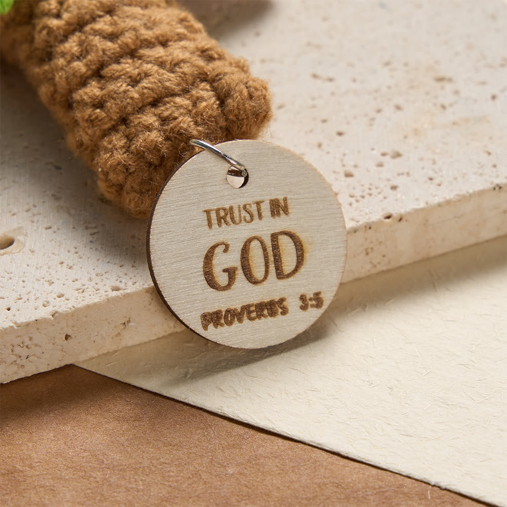 Christianartworkshop Crocheted Cross Car Charm with Inspirational Bible Verse Discs: A Reminder of Divine Grace - image 4