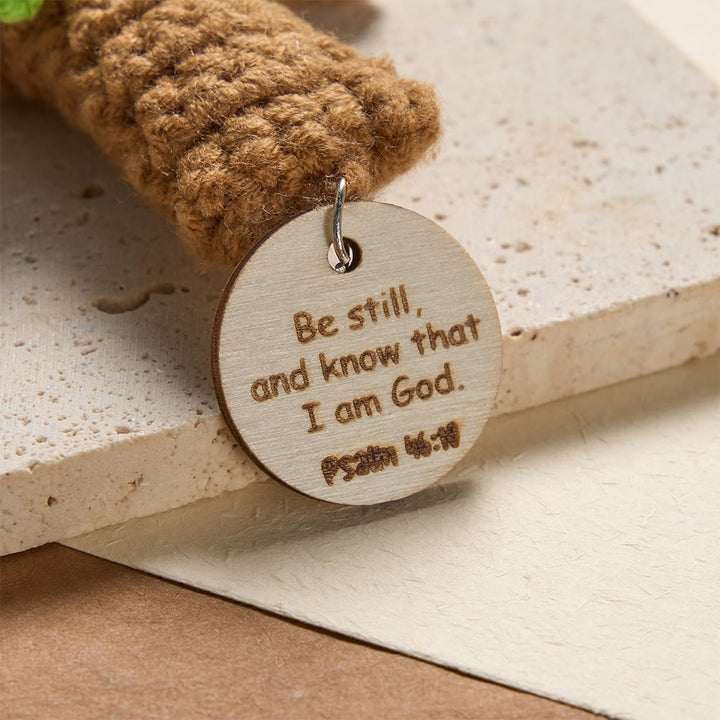 Christianartworkshop Crocheted Cross Car Charm with Inspirational Bible Verse Discs: A Reminder of Divine Grace - image 6