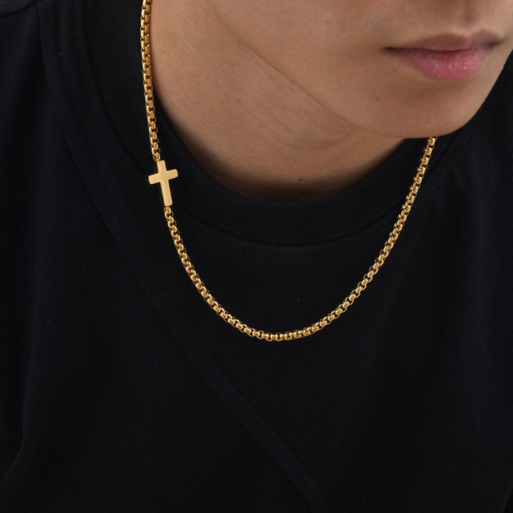 FREE Today: Sleek Stainless Steel Cross Necklace with Sideways Pendant: A Reminder of Divine Grace - image 4