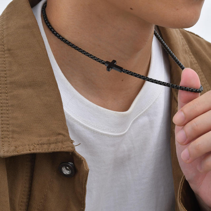 FREE Today: Sleek Stainless Steel Cross Necklace with Sideways Pendant: A Reminder of Divine Grace - image 8