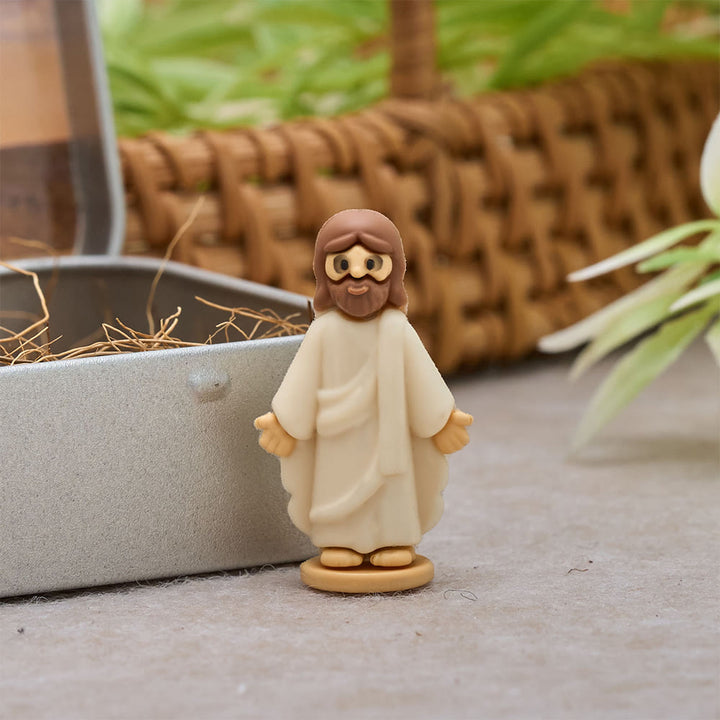 FREE Today: Nativity Scene & Crucifixion Scene Miniature Figurine Set with Portable Tin Box: A Symbol of the Christmas Story - image 4