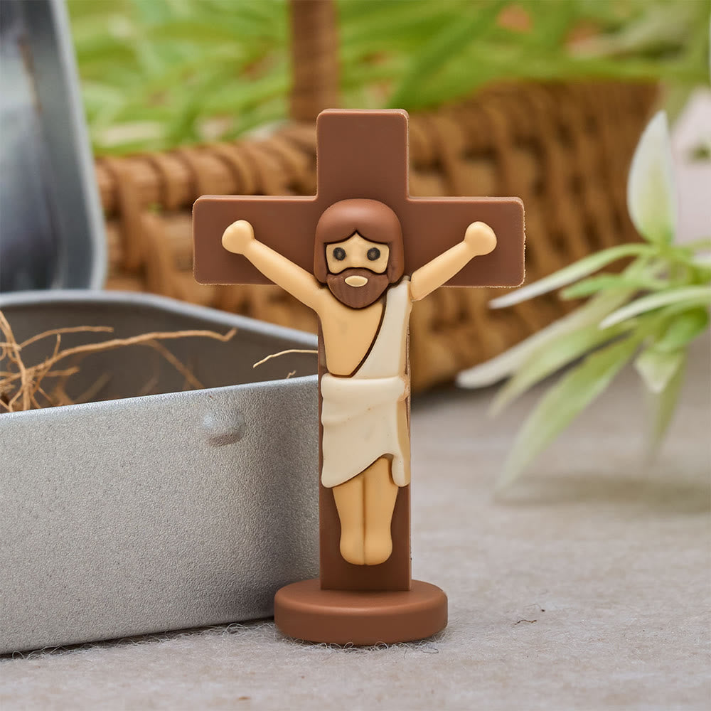 Christianartworkshop Good Friday Crucifixion Scene Mini Figurine Set with Portable Tin Box: A Symbol of Sacrifice - image 3