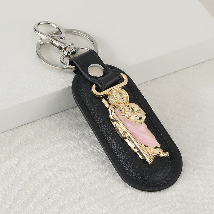 Christianartworkshop Our Lady of Guadalupe Devotional Keychain: Emblem of Marian Grace & Spiritual Protection - Pink Robe & St. Jude - image 9