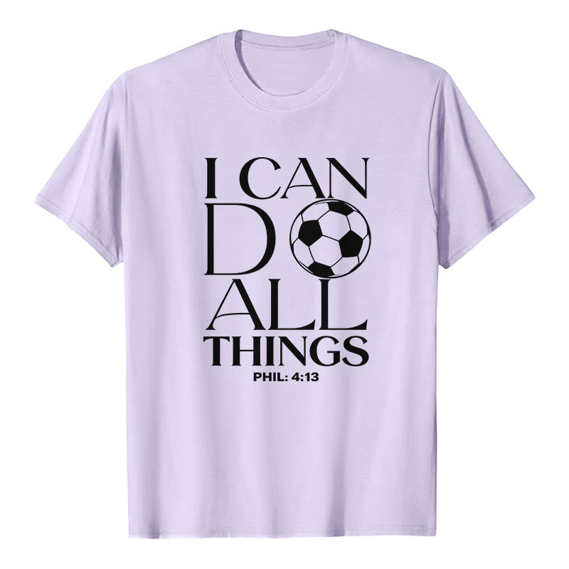 Christianartworkshop  Phil 4:13 I Can Do All Things Soccer Premium Short Sleeve T-Shirt - Purple - 2XL - image 4