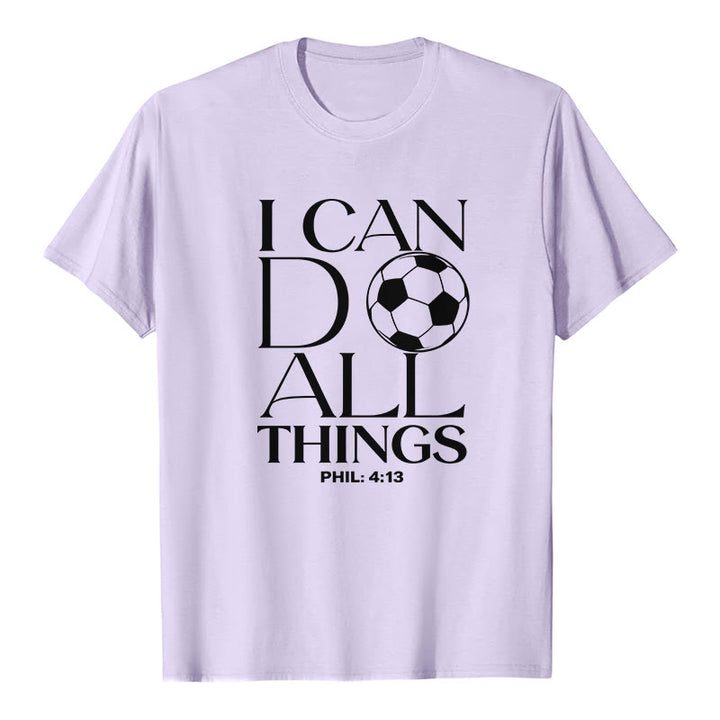Christianartworkshop  Phil 4:13 I Can Do All Things Soccer Premium Short Sleeve T-Shirt - Purple - 2XL - image 4