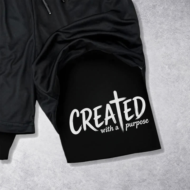 Christianartworkshop Created With A Purpose Cross Performance Layered Shorts - image 15