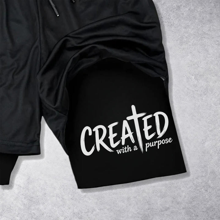 Christianartworkshop Created With A Purpose Cross Performance Layered Shorts - image 15