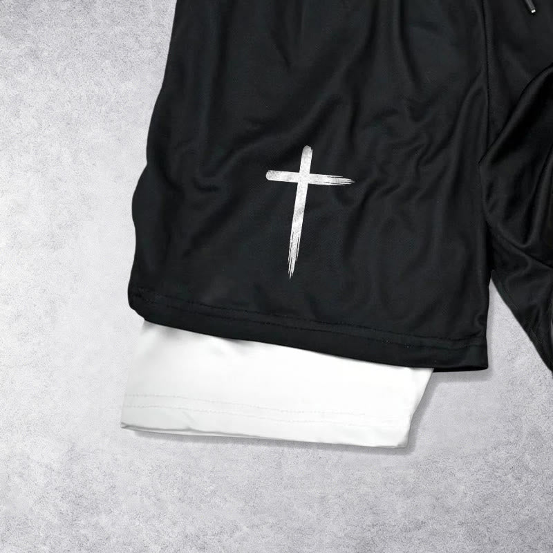 Christianartworkshop Created With A Purpose Cross Performance Layered Shorts - image 5