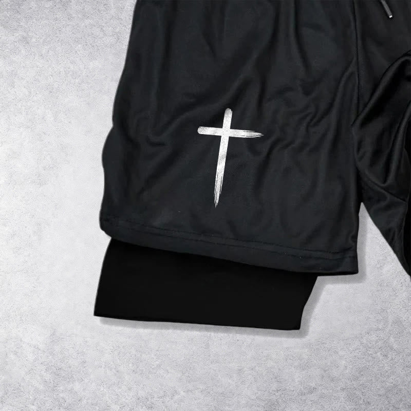 Christianartworkshop Created With A Purpose Cross Performance Layered Shorts - image 14