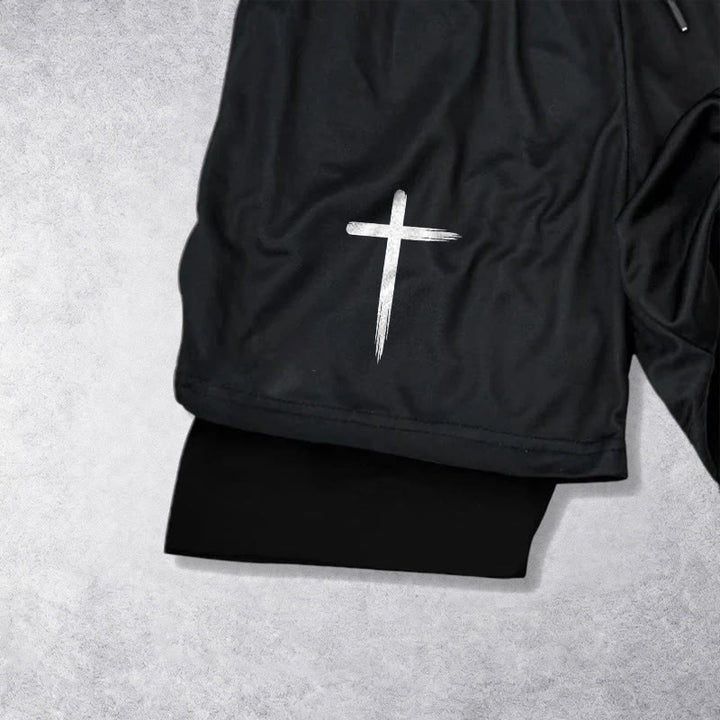 Christianartworkshop Created With A Purpose Cross Performance Layered Shorts - image 14