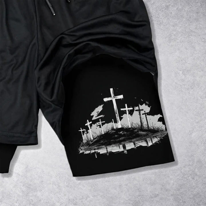 Christianartworkshop Calvary Cross Scene Performance Layered Shorts - image 15