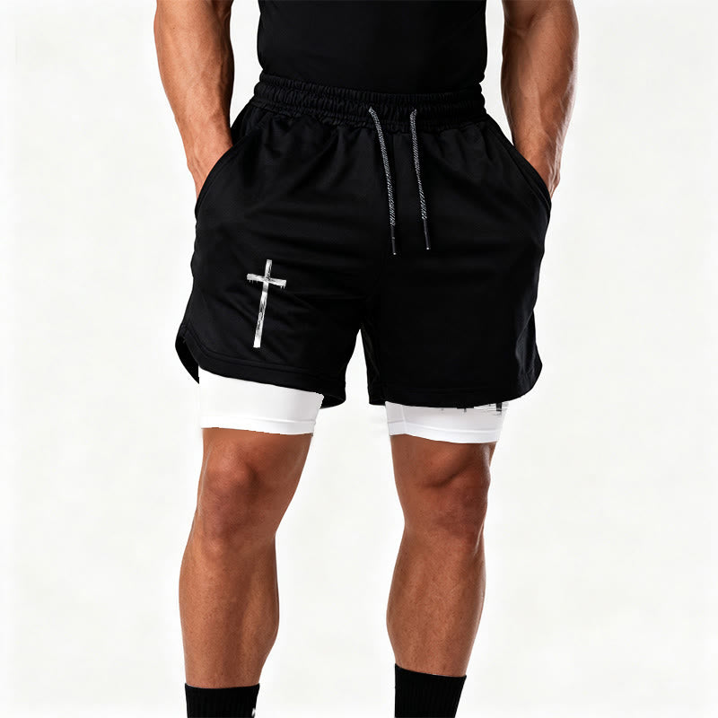 Christianartworkshop Calvary Cross Scene Performance Layered Shorts - image 3