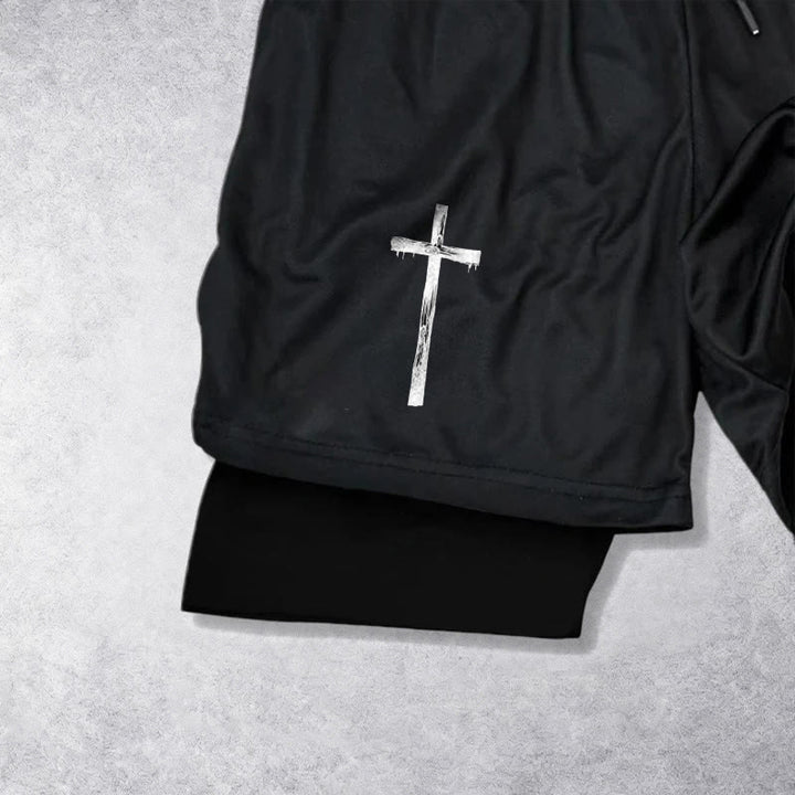 Christianartworkshop Calvary Cross Scene Performance Layered Shorts - image 14