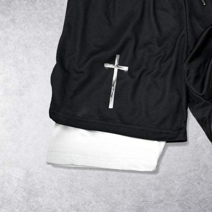 Christianartworkshop Calvary Cross Scene Performance Layered Shorts - image 5