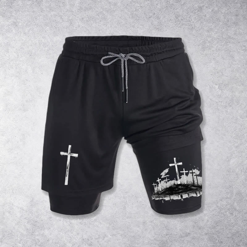 Christianartworkshop Calvary Cross Scene Performance Layered Shorts - image 10