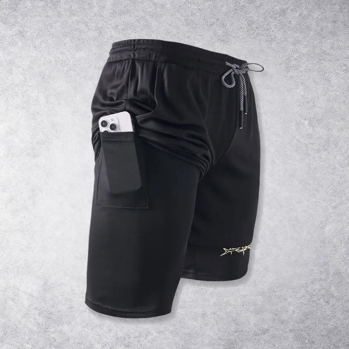 Christianartworkshop Jesus & Crown of Thorns Cross Performance Layered Shorts - image 16