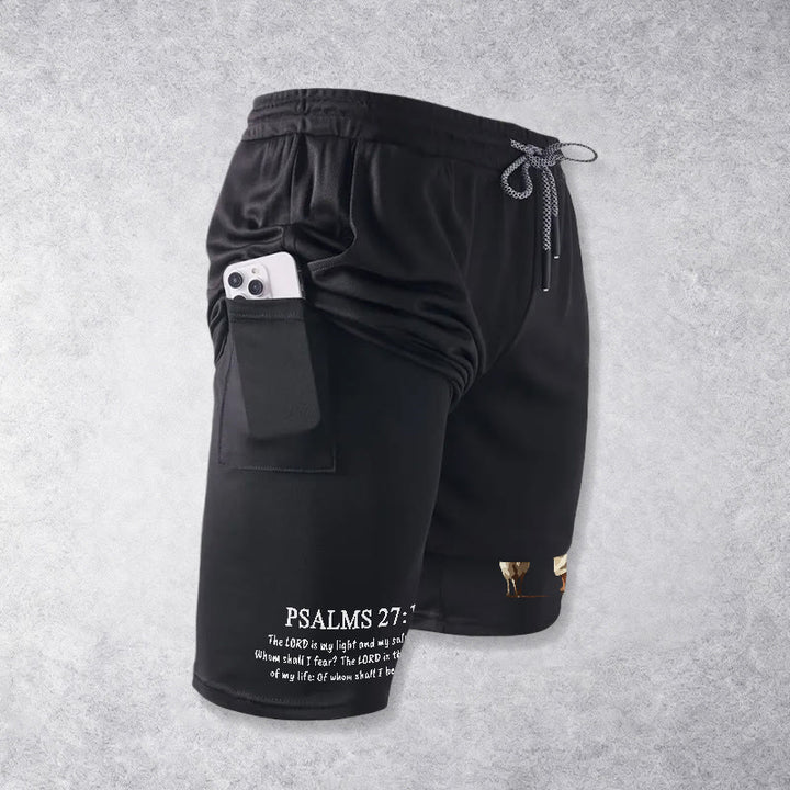 Christianartworkshop Jesus The Good Shepherd Psalm 27:1 Performance Layered Shorts - image 15