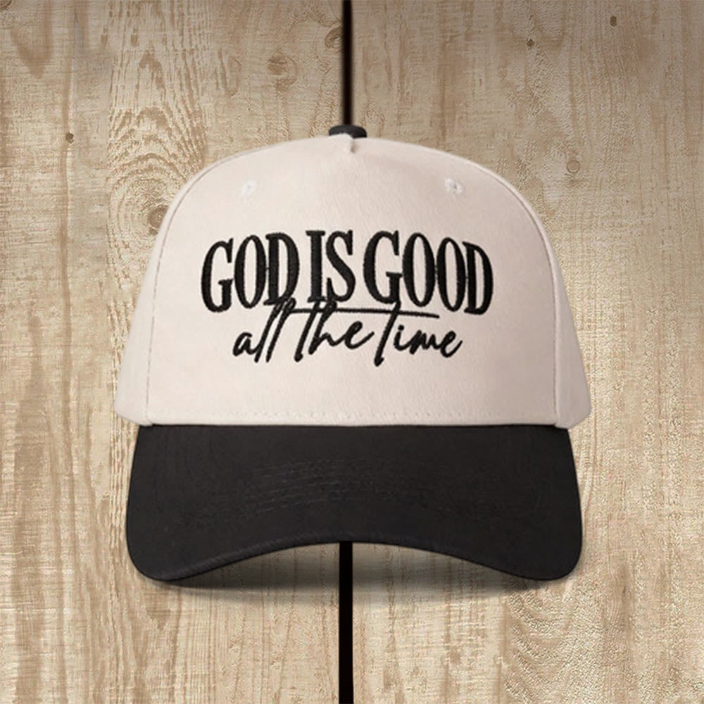 Christianartworkshop God Is Good All The Time Casual Faith Baseball Cap - Black - image 2