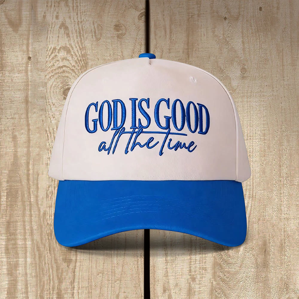 Christianartworkshop God Is Good All The Time Casual Faith Baseball Cap - Blue - image 4