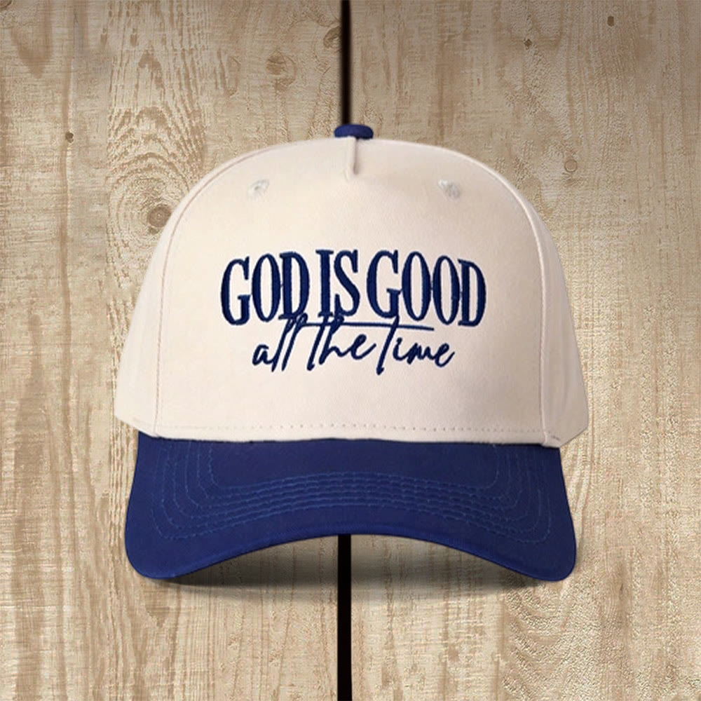 Christianartworkshop God Is Good All The Time Casual Faith Baseball Cap - Navy - image 1