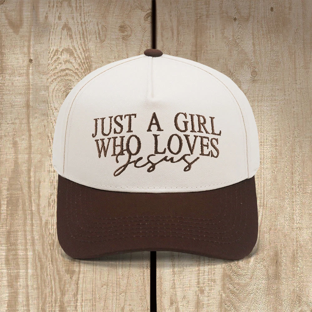 Christianartworkshop Just A Girl Who Loves Jesus Faith-Inspired Baseball Cap - Coffee - image 10