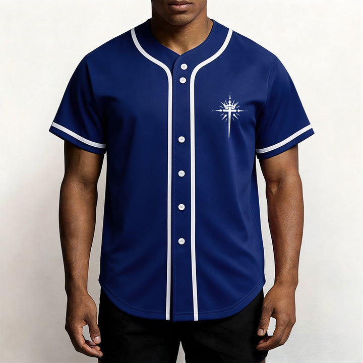Christianartworkshop Jesus Is King Angel Wings Cross Faith Statement Custom Baseball Jersey - image 8