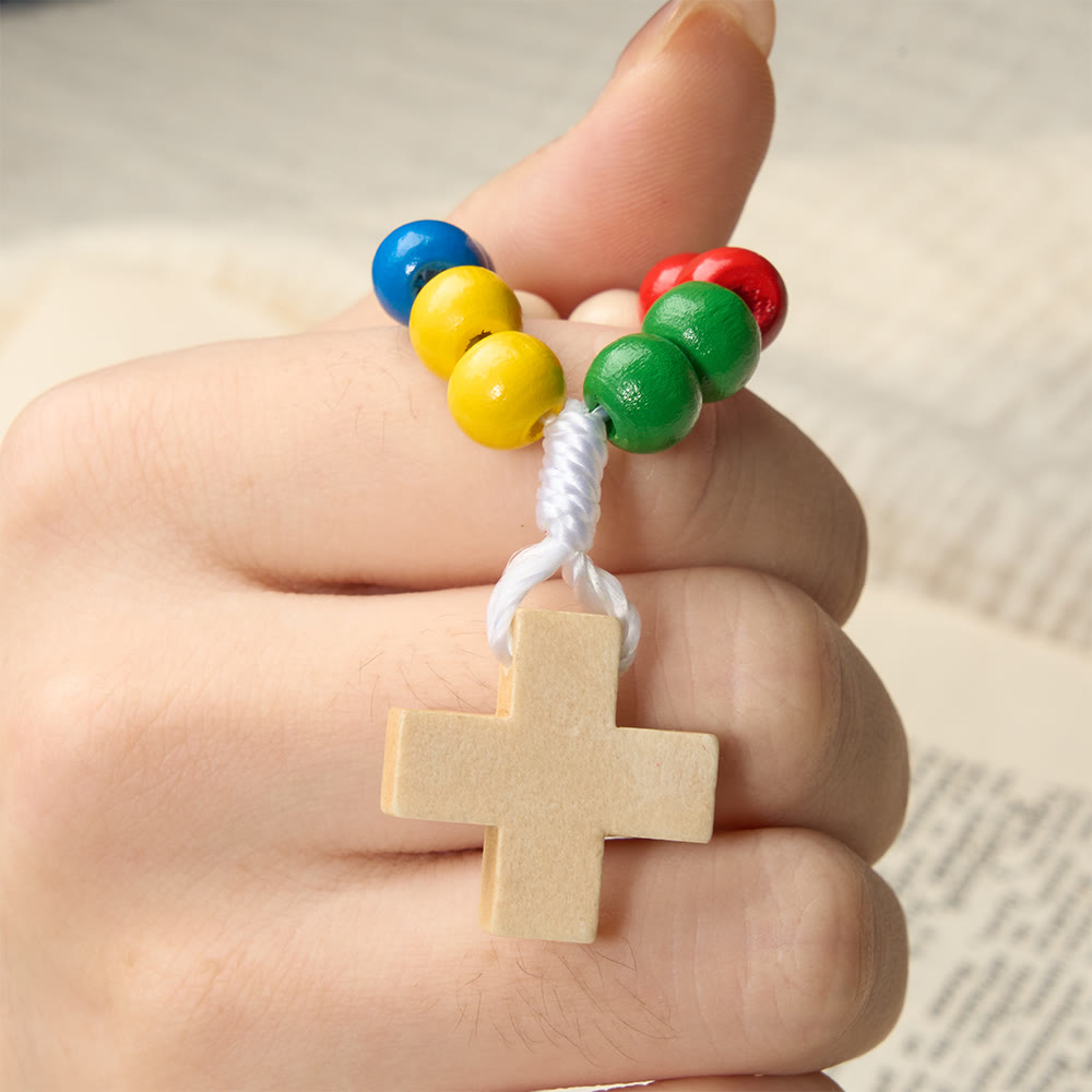 Christianartworkshop Vibrant Finger Rosary with Simple Cross Pendant: A Daily Symbol of Comfort and Hope - image 5