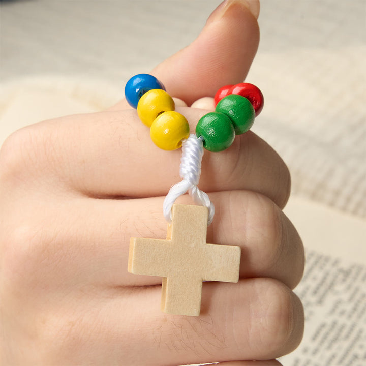 Christianartworkshop Vibrant Finger Rosary with Simple Cross Pendant: A Daily Symbol of Comfort and Hope - image 5