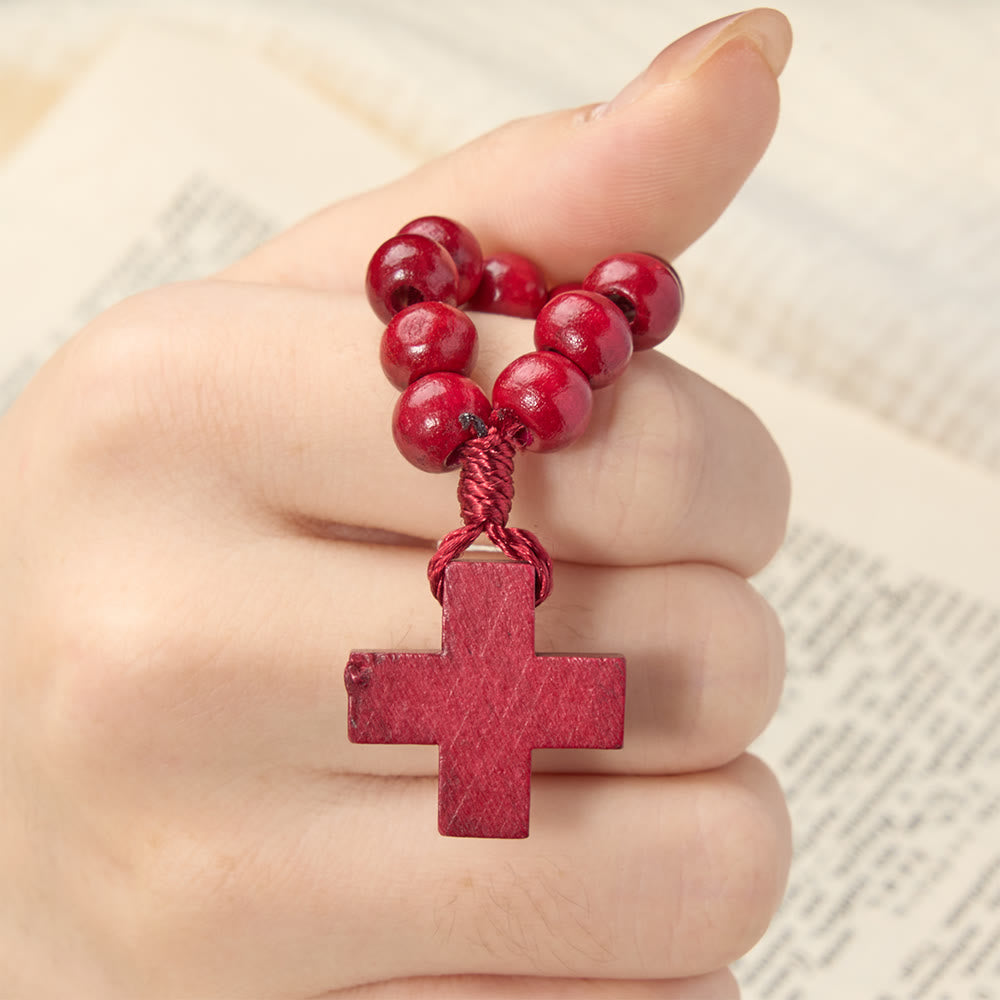 Christianartworkshop Vibrant Finger Rosary with Simple Cross Pendant: A Daily Symbol of Comfort and Hope - image 11