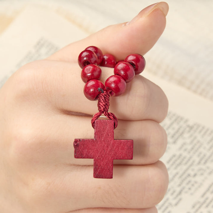Christianartworkshop Vibrant Finger Rosary with Simple Cross Pendant: A Daily Symbol of Comfort and Hope - image 11