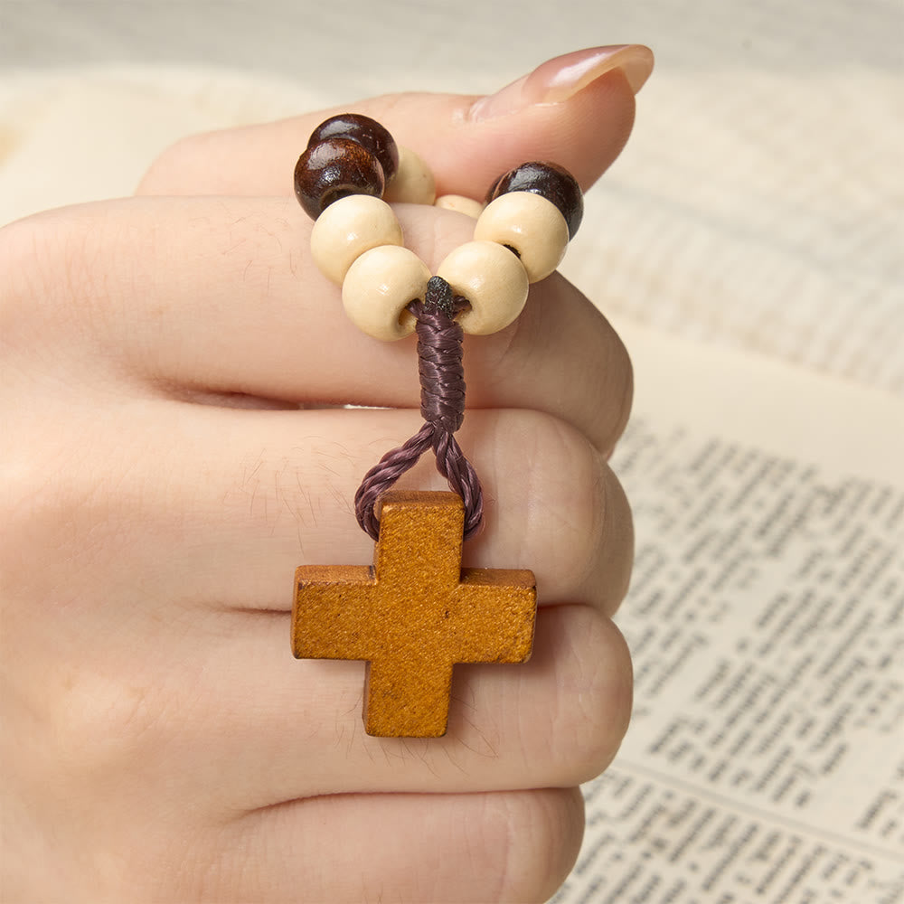 Christianartworkshop Vibrant Finger Rosary with Simple Cross Pendant: A Daily Symbol of Comfort and Hope - image 17