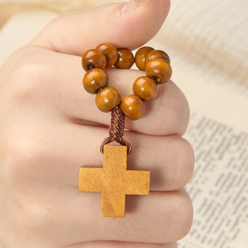 Christianartworkshop Vibrant Finger Rosary with Simple Cross Pendant: A Daily Symbol of Comfort and Hope - image 15