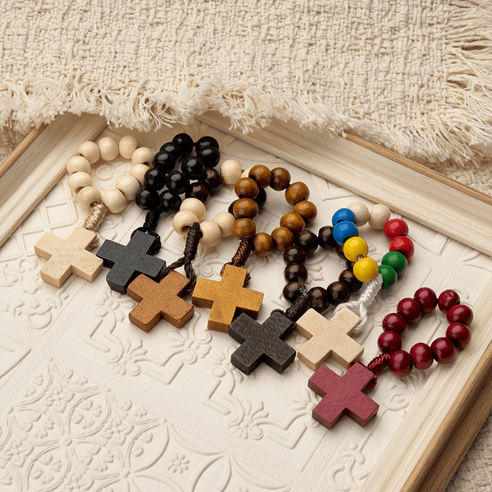 Christianartworkshop Vibrant Finger Rosary with Simple Cross Pendant: A Daily Symbol of Comfort and Hope - image 3