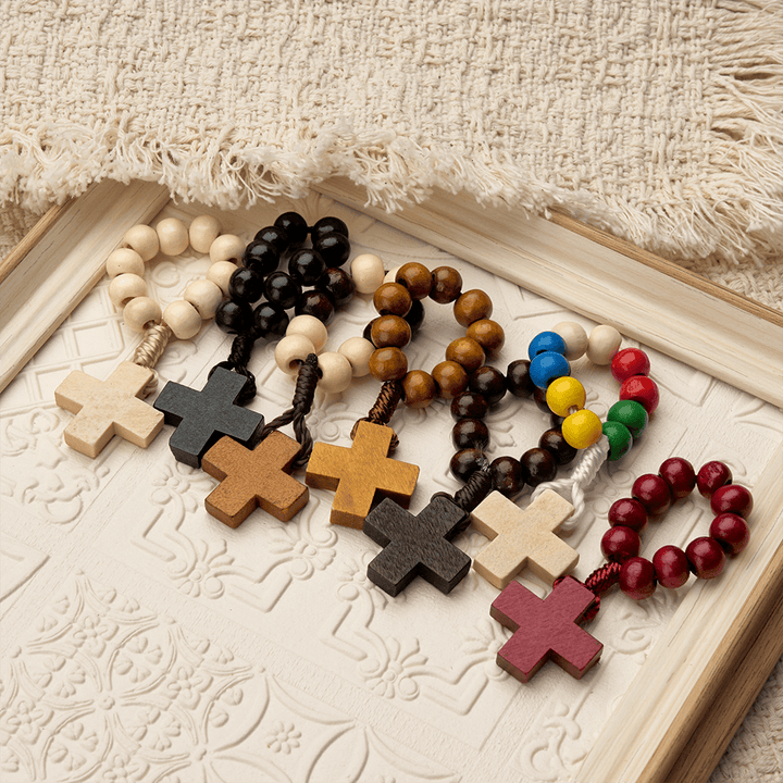 Christianartworkshop Vibrant Finger Rosary with Simple Cross Pendant: A Daily Symbol of Comfort and Hope - image 3