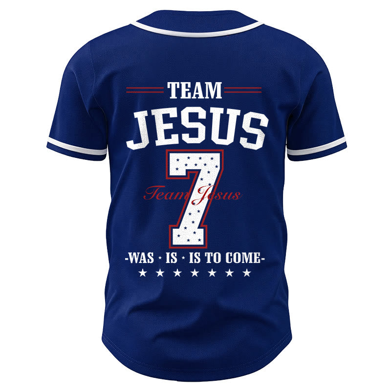 Christianartworkshop Team Jesus Was Is And Is To Come Custom Number 7 Baseball Jersey - image 20